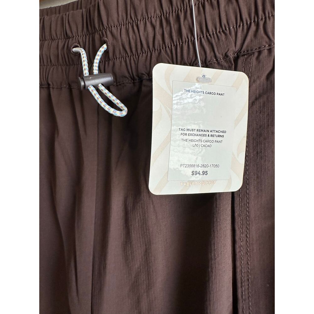 Fabletics The Heights Cargo Pant Cacao Brown L New - Picture 2 of 10